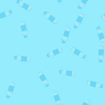 Seamless pattern nature vase flower cartoon vector Stock Illustration