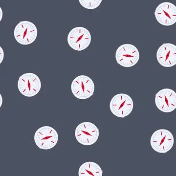 Seamless pattern navigation nautical compass cartoon vector Stockillustratie