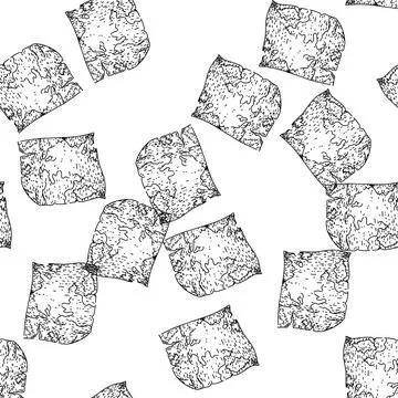 Seamless pattern navigation old map sketch hand drawn 库存插图