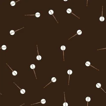 Seamless pattern neck banjo cartoon vector Illustrazione stock