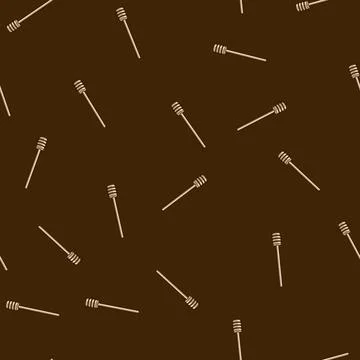 Seamless pattern nectar honey dipper stick cartoon vector Stock Illustration