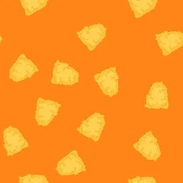 Seamless pattern needle haystack cartoon vector Illustrazione stock