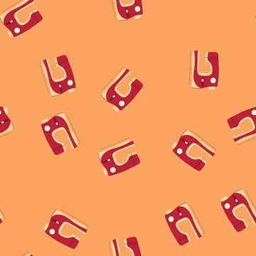 Seamless pattern needle sew machine cartoon vector イラスト素材
