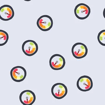 Seamless pattern needle speedometer cartoon vector Illustrazione stock