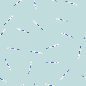 Seamless pattern negative pregnant test cartoon vector イラスト素材