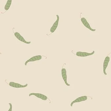 Seamless pattern nematode parasite cartoon vector 스톡 일러스트