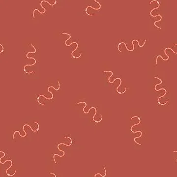 Seamless pattern nematode worm cartoon vector Stock Illustration