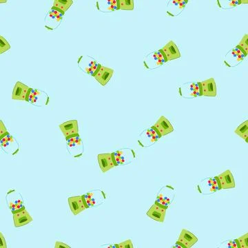 Seamless pattern neon lotto ball machine cartoon vector Stockillustratie