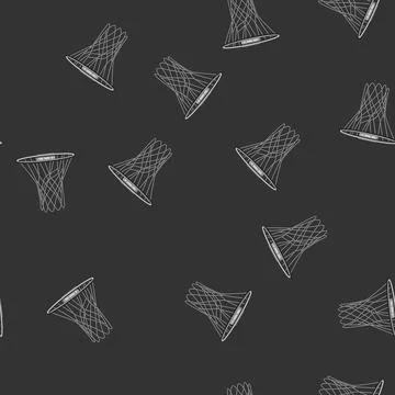 Seamless pattern net basketball hoop cartoon vector 库存插图