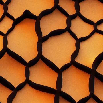 Seamless pattern of a net on an orange background Illustrazione stock