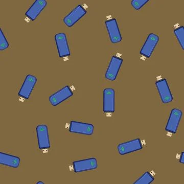 Seamless pattern network 5g modem cartoon vector Illustration