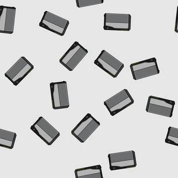 Seamless pattern Network attached storage server for data management イラスト素材