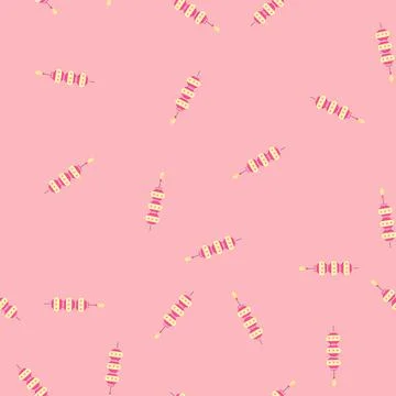 Seamless pattern new asian lantern cartoon vector 스톡 일러스트
