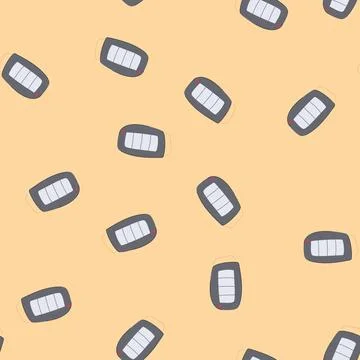 Seamless pattern new car key cartoon vector Stock Illustration