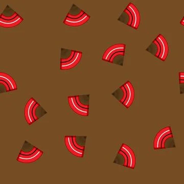 Seamless pattern new chinese fan cartoon vector Stock Illustration