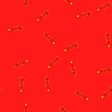 Seamless pattern new chinese firecracker cartoon vector Stockillustratie