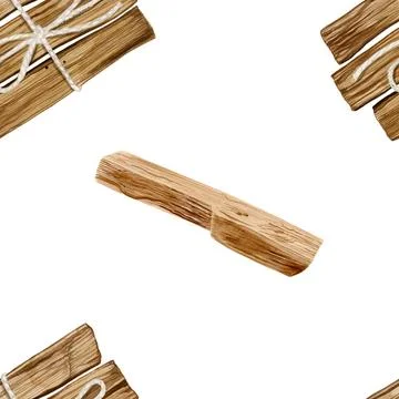 A seamless pattern with a new Palo Santo sticks Stock Illustration