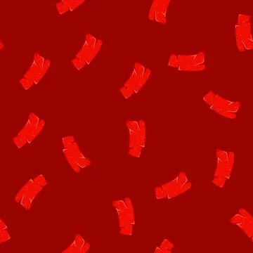 Seamless pattern new red tape cartoon vector Stock Illustration