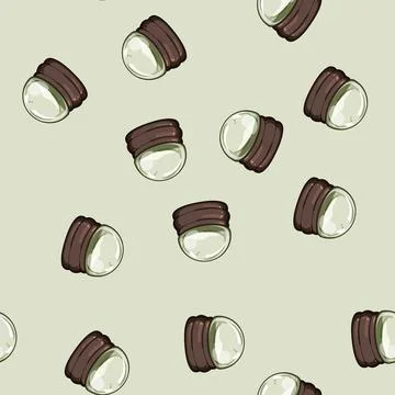 Seamless pattern new snow ball cartoon vector イラスト素材