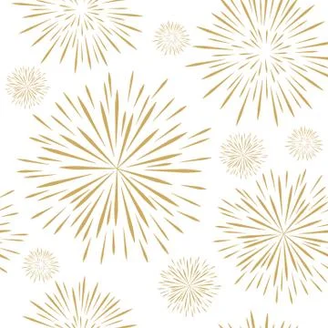 Seamless pattern new year firework Illustrazione stock