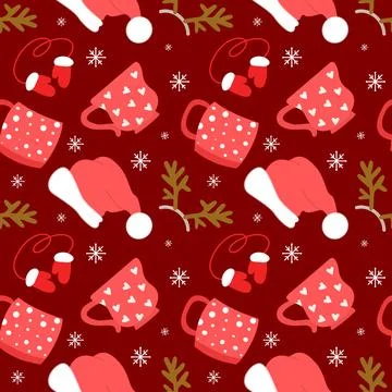 Seamless pattern, new year holiday packaging Illustrazione stock