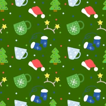 Seamless pattern, new year holiday packaging Illustrazione stock