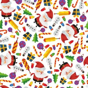 Seamless pattern new year Stock Illustration