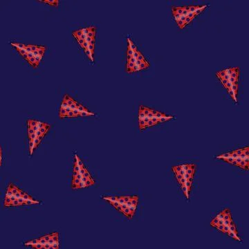 Seamless pattern new year party hat cartoon vector イラスト素材