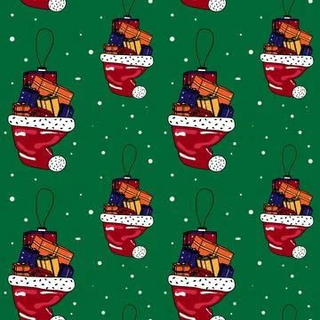 Seamless pattern for the new year for printing Stock Illustration