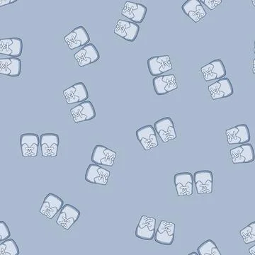 Seamless pattern newborn baby booties cartoon vector Stock Illustration