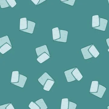 Seamless pattern newborn burp cloths cartoon vector Stock Illustration