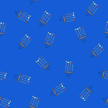 Seamless pattern newborn crib mobile cartoon vector Stock Illustration