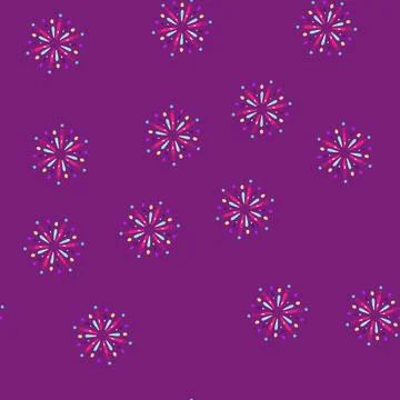Seamless pattern night firework cartoon vector Stock Illustration