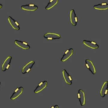 Seamless pattern night headlamp flashlight cartoon vector Illustrazione stock