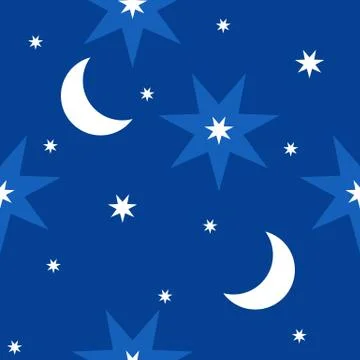 Seamless pattern with night scene Ilustración de archivo