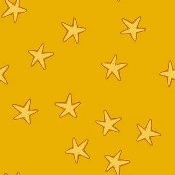 Seamless pattern night sea star cartoon vector Illustrazione stock