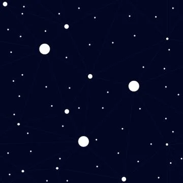 Seamless pattern with night sky and stars. vector background. Illustrazione stock