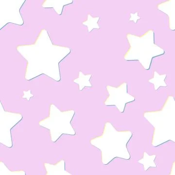Seamless pattern with night sky and stars Stock Illustration