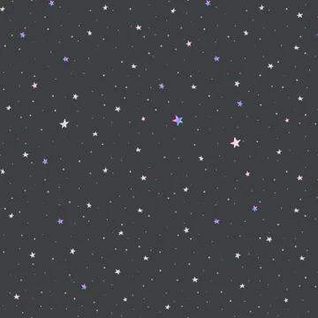 Seamless pattern with a night sky and little glitter stars Illustrazione stock