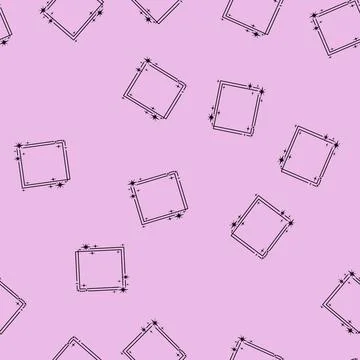 Seamless pattern night starry frame cartoon vector Illustrazione stock