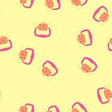 Seamless pattern nipple pacifier baby cartoon vector Stock Illustration