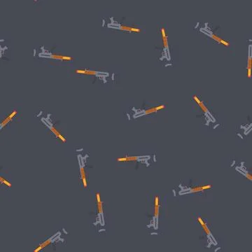 Seamless pattern noise cap gun toy cartoon vector Stock Illustration