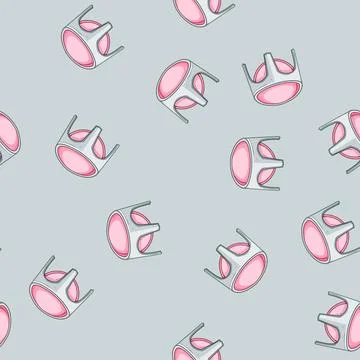 Seamless pattern non bath seat baby cartoon vector Stock Illustration