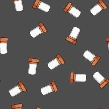 Seamless pattern nontoxic deodorant eco friendly cartoon vector Stock Illustration