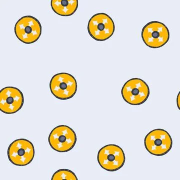 Seamless pattern norse viking shield cartoon vector Stock Illustration