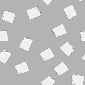 Seamless pattern note paper curl cartoon vector Stock Illustration