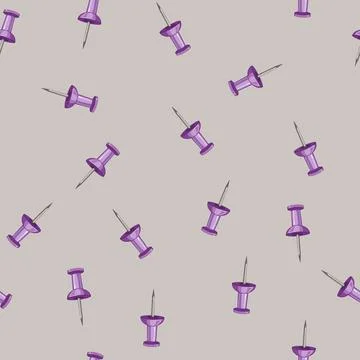 Seamless pattern note push pin cartoon vector sign Stock Illustration