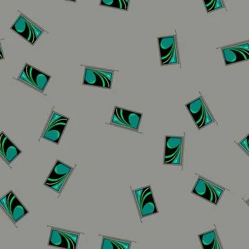 Seamless pattern notebook laptop computer cartoon vector Stock Illustration