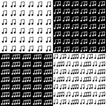 Seamless pattern with notes. Seamless pattern with notes. For cards, invit... Stock Photos