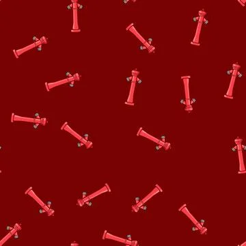 Seamless pattern nozzle fire hydrant cartoon vector 스톡 일러스트